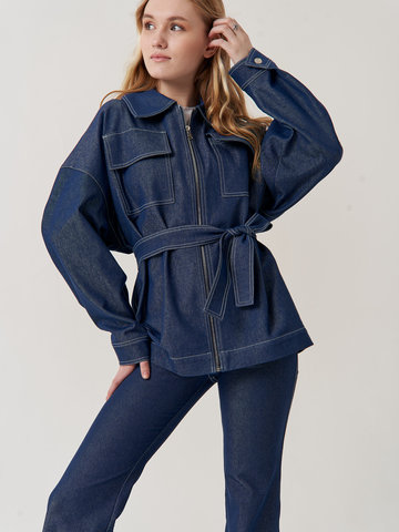 Миниатюра Куртка-рубашка , арт. 8023 синий джинс