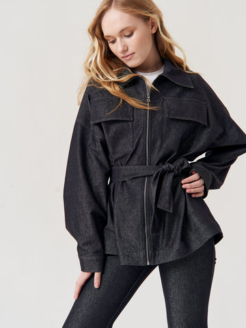 Миниатюра Куртка-рубашка , арт. 8023 черный джинс